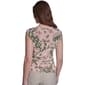 Womens Tommy Hilfiger Cap Sleeve Floral Stem Side Ruch Blouse - image 2