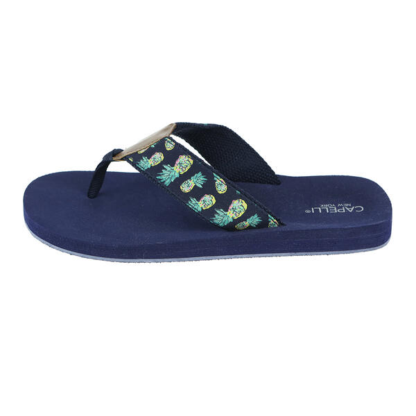 Womens Capelli New York Mini Pineapple Flip Flops - image 