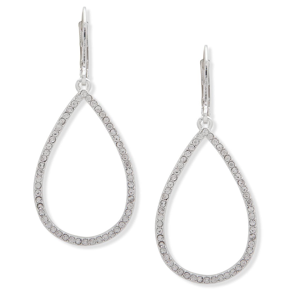 You’re Invited Silver-Tone Pave Crystal Teardrop Drop...