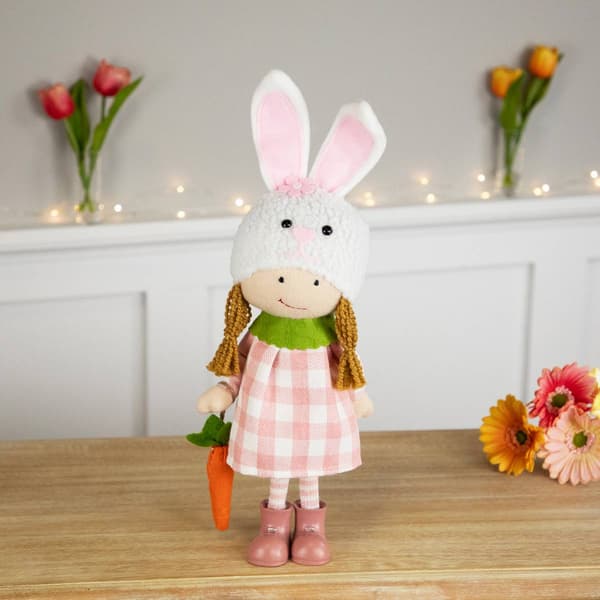 Northlight Seasonal Standing Girl in Bunny Hat Easter Figurine