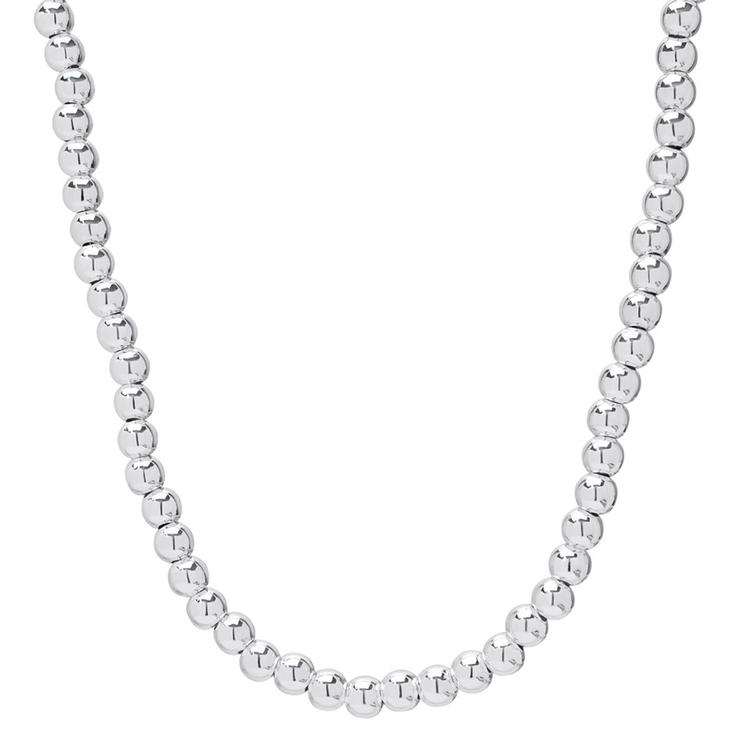 Sterling Silver Bead 4mm Chain Necklace
