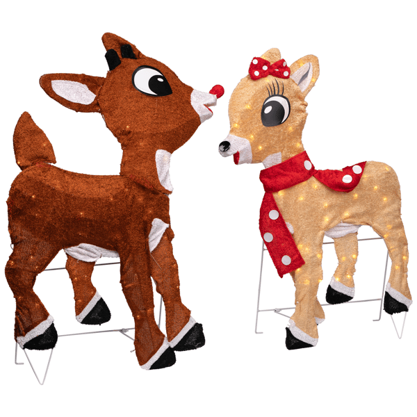 Northlight Lighted Rudolph & Clarice Outdoor Christmas Décor