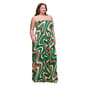 Plus Size 24/7 Comfort Apparel Green Strapless Maxi Dress - image 4