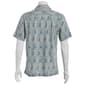 Mens Campia Short Sleeve Rayon Spandex Button Down Shirt - Aqua - image 3