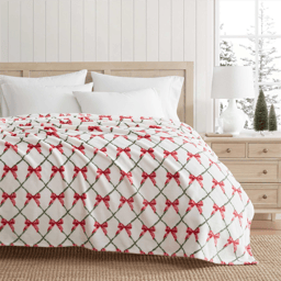 Martha Stewart Emmas Bow Throw Blanket