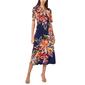 Womens MSK Elbow Sleeve Print ITY Half Zip Neck Midi Dress - image 1
