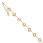 Gold Classics(tm) 14kt. Gold Adjustable Flower 9in. Anklet - image 1