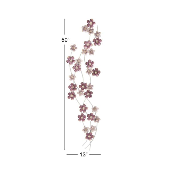 9th &amp; Pike® Medium Iron Flowers Wall Decor