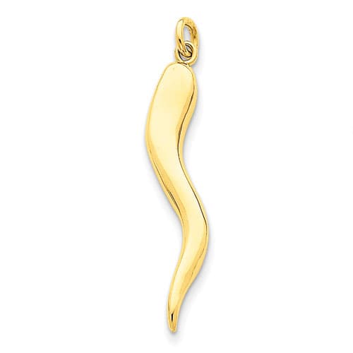 Gold Classics&#40;tm&#41; 14kt. Gold Large Italian Horn Charm - image 