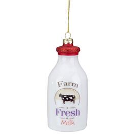Northlight Seasonal White Milk Bottle Glass Christmas Ornament