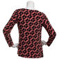 Womens AK Anne Klein Long Sleeve Geometric Ruched Blouse - image 2