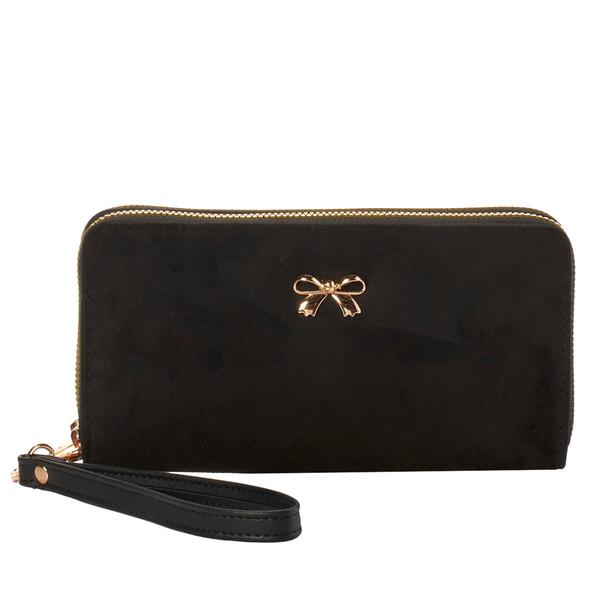 Womens Malibu Skye Ultrasuede Wallet with Bow - image 