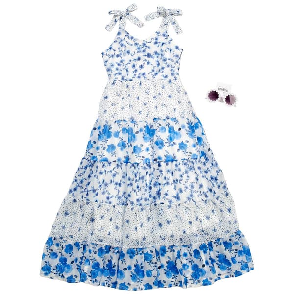 Girls (7-16) Speechless® Bow Floral Maxi Dress with Sunglasses