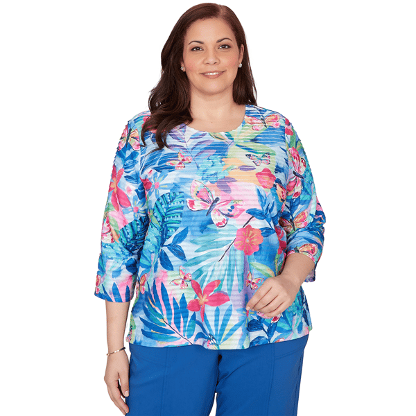 Plus Size Alfred Dunner The Royal Treatment Tropical Butterfly R