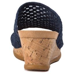Womens BareTraps® Flossey Wedge Slide Sandals