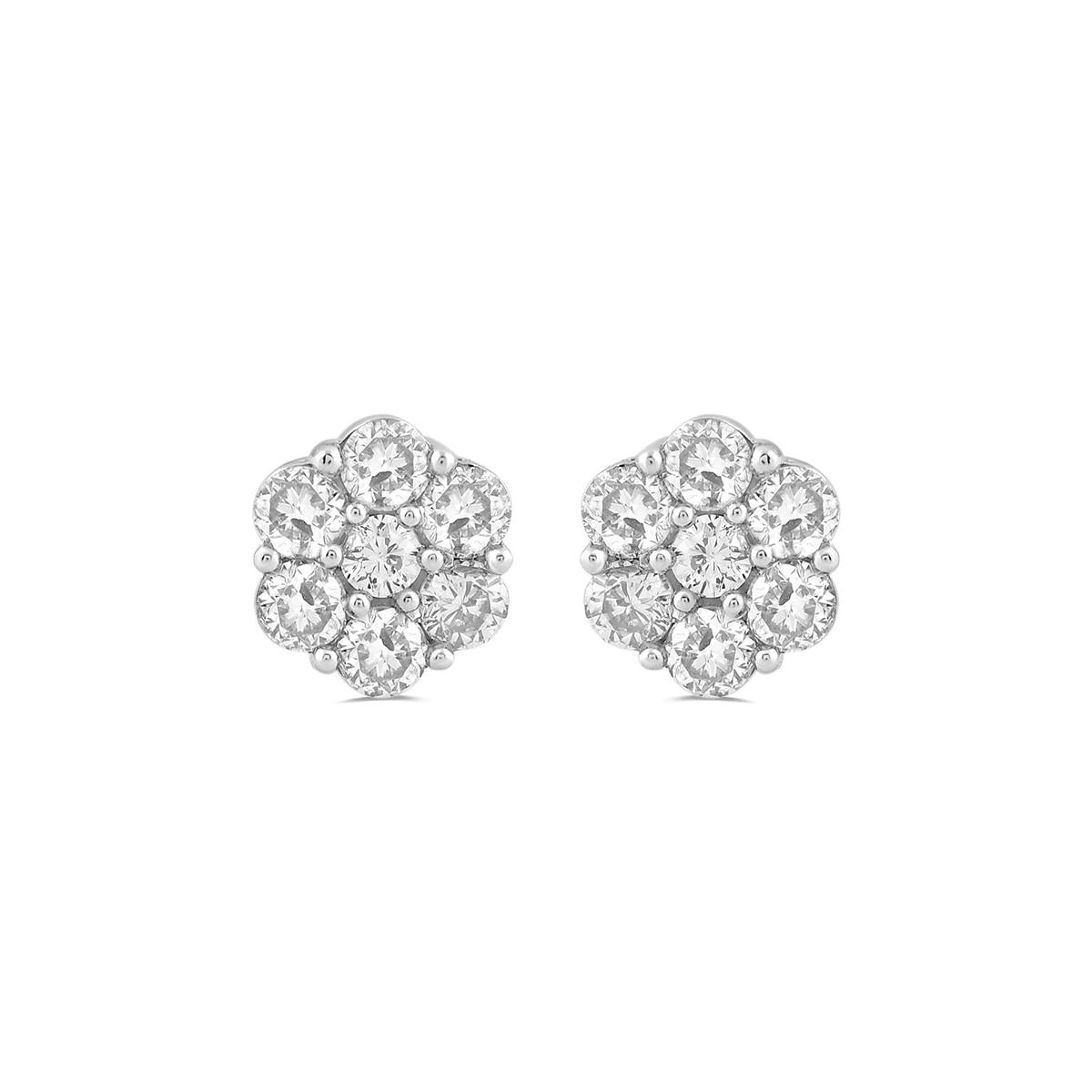 Nova Star® Sterling Silver Lab Grown Diamond Stud Earrings