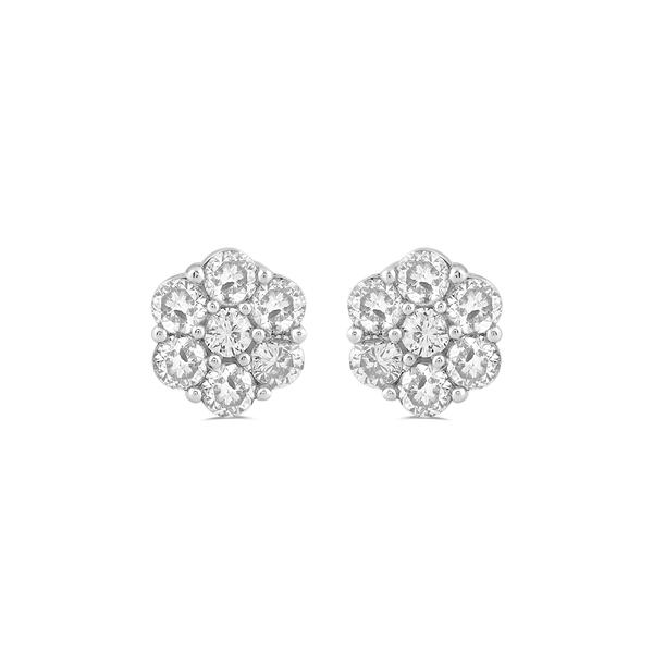 Nova Star&#174; Sterling Silver Lab Grown Diamond Stud Earrings