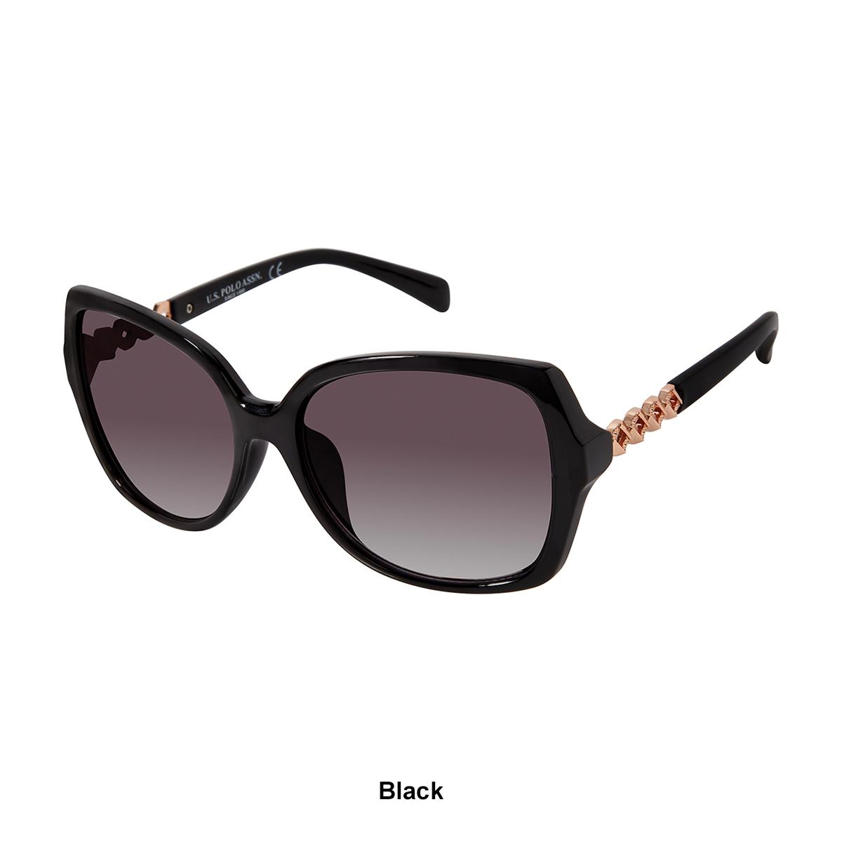Womens U.S. Polo Assn.® Rectangle Chain Sunglasses
