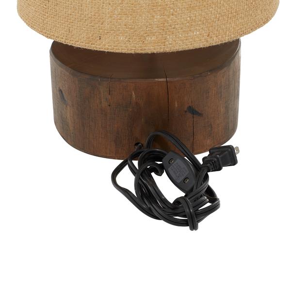 9th & Pike® Brown Wood Rustic Table Lamp