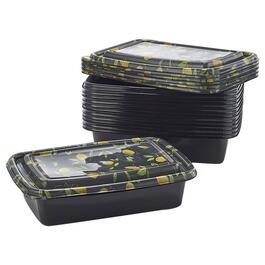 Core 24pc. Plastic Food Storage Set - Black Lemons
