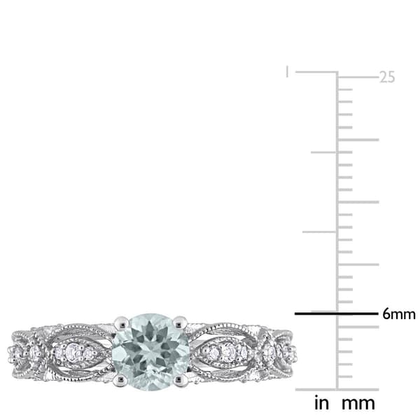 Gemstone Classics&#8482; 10kt. White Gold 1ct. Aquamarine Ring