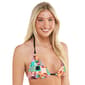 Juniors California Sunshine Patchwork Halter Triangle Swim Top - image 2