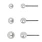 Freedom Trio Set White Pearl Post Earrings - image 2