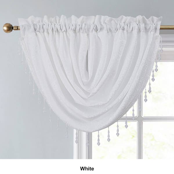 Emily Jacquard Waterfall Beaded Valance