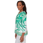 Petite Alfred Dunner Resort Living V Neck Artisan Leaf Blouse - image 4