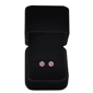 Saffron Sterling Silver Pink Moissanite Diamond Stud Earrings - image 3