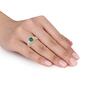 Gemstone Classics&#8482; 10kt. Gold Diamond & Lab Created Emerald Ring - image 4