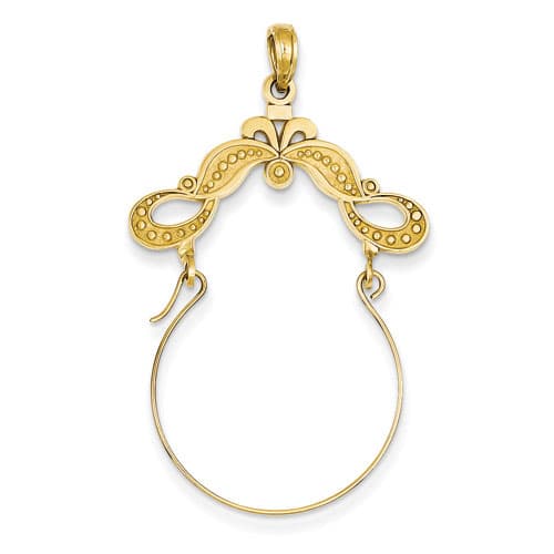 Gold Classics(tm) 14kt. Decorated Ribbon Charm Holder - image 