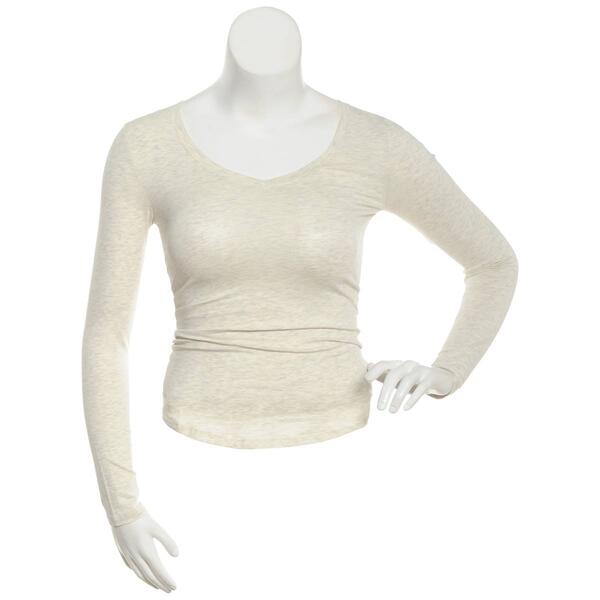 Juniors Aveto Long Sleeve V-Neck Top - image 