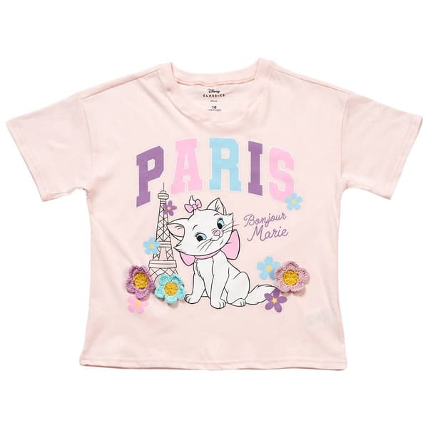 Girls (7-12) Disney The Aristocats Bonjour Marie Paris Tee - image 