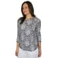 Petite Emily Daniels 3/4 Sleeve Side Ruched Jersey Top - image 1