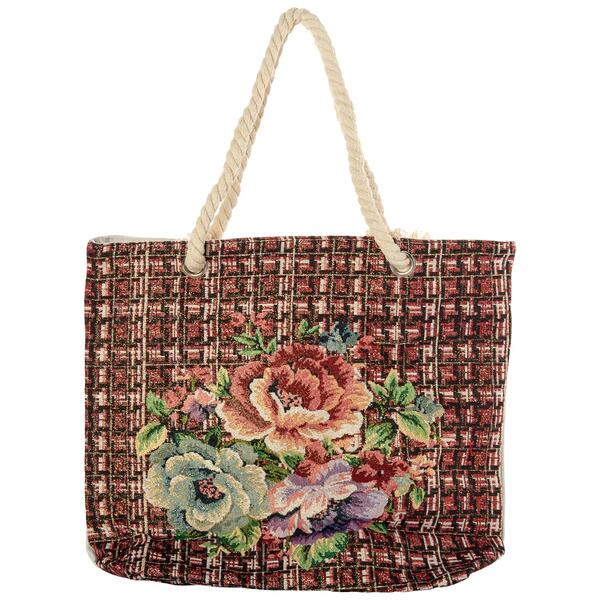 Renshun Floral Tapestry Tote - image 
