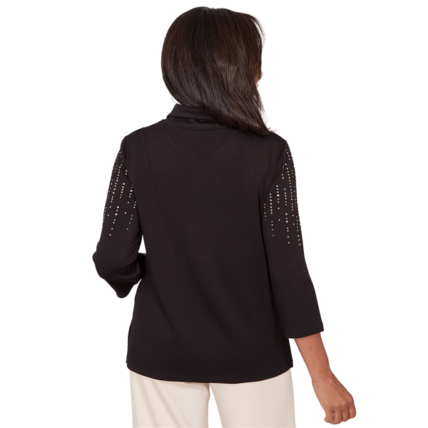 Womens Alfred Dunner Seville Stud Embellishment Blouse