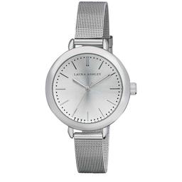 Womens Laura Ashley(R) Silver Mesh Watch LA31026SS