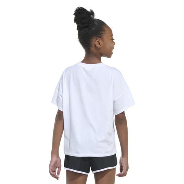 Girls (7-16) adidas® Short Sleeve Drop Shoulder Flower Text Tee