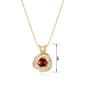 Forever Facets 18kt. Gold Garnet Love Knot Necklace - image 1