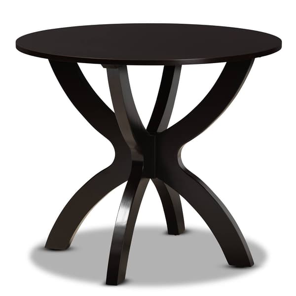 Baxton Studio Nesa Modern Dark Brown Wood 5pc. Dining Set