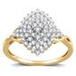 Nova Star&#40;R&#41; 10kt. 1/2ctw. Lab Grown Diamond Marquis Cluster Ring - image 1