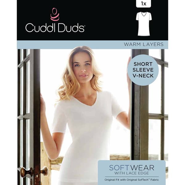 Womens Cuddl Duds&#174; Softwear Thermal Short Sleeve Top