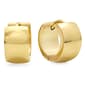 Steeltime 18kt. Gold Plated Thick Huggie Earrings - image 1