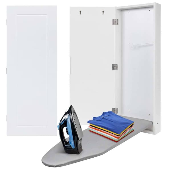 Ivation Wall Mounted Ironing Board w/ Mirror