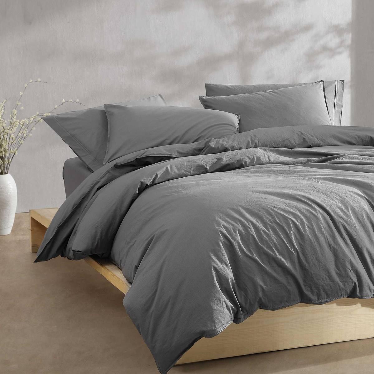 Calvin Klein Washed Percale Cotton 3pc. Comforter Set