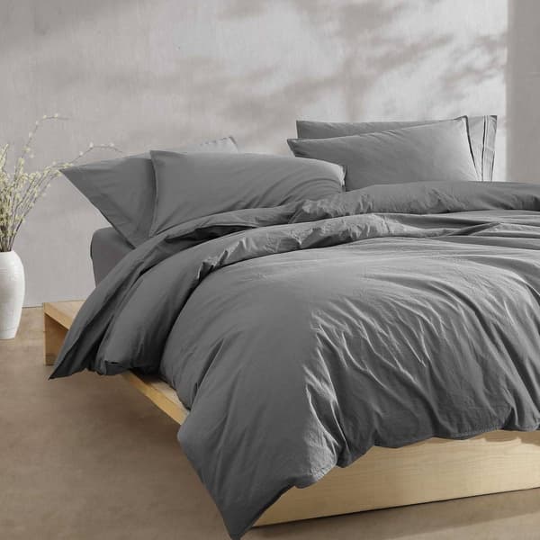 Calvin Klein Washed Percale Cotton 3pc. Comforter Set
