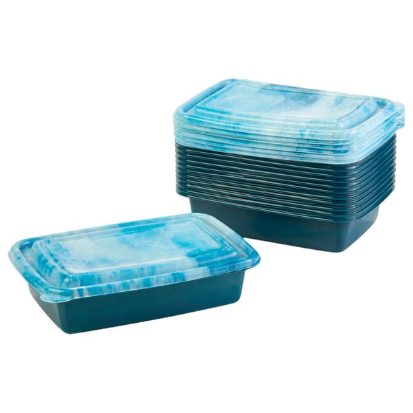 Marbled 24pc. Plastic Food Storage Containers - image 