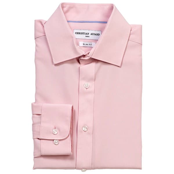 Mens Christian Aujard Slim Fit Stretch Dress Shirt - Pink Mist - image 
