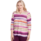 Womens Alfred Dunner Urban Legend Watercolor Biadere Blouse - image 3